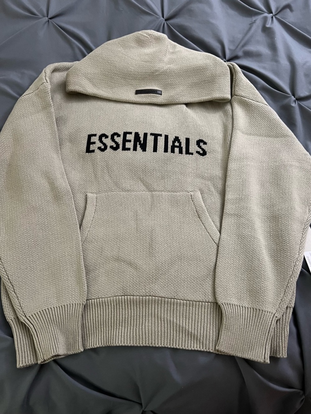 ESSENTIALS Men's Knit Hoodie Large Pistachio